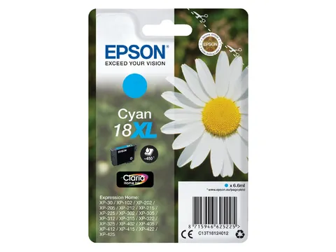 Inktcartridge Epson 18XL T1812 blauw HC C13T18124012