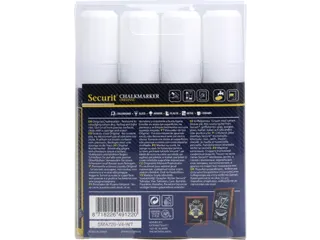 Krijtstift Securit Sma-720 Blokpunt 7-15mm Wit 4 Stuks - 9