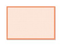 Schrijfonderlegger van papier, Graph, millimeter geruit, wit/oranje, 5