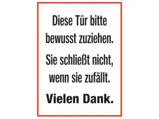 deurbord,Deze deur goed dichttrekken.,folie,rood/wit/zwart,zelfklevend - 1