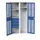 Locker 2000x1050x550mm 3 vakken lade, dubbele ventilatiedeur, RAL5010
