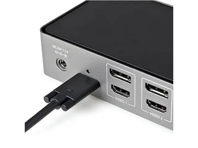 StarTech Hybride Dock Universeel USB-C USB-A Triple 4K HDMI DP 85W
