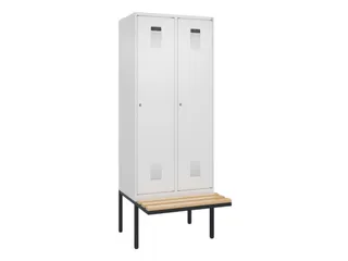 locker met bank,HxBxD 2120x800x815mm,2vak,vak B 400mm,cilinderslot - 2