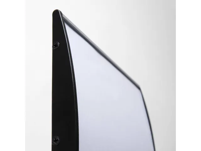 Deurbord A4 Curved Aluminium Zwart