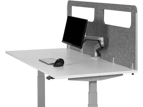 Akoestische Scheidingswand Bureau 160x60cm LichtGrijs Open