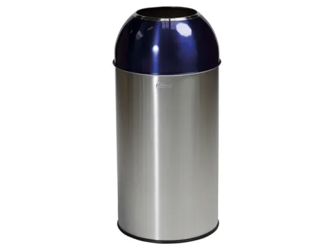 RVS afvalbakken,40l,HxØ 740x350mm,1opening(en),romp geborsteld