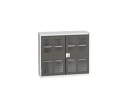 wandkast 900x1050x350mm 2xStalen bodem sokkel Ral 7035 front Ral 7016