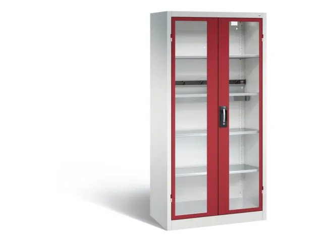 acculaadkast 1950x930x500mm 5stekkerdozen 230V cil.-slot front RAL3003