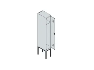 locker,HxBxD 2120x300x500mm,1vak,vak B 300mm,cil.-slot,voetonderstel - 3