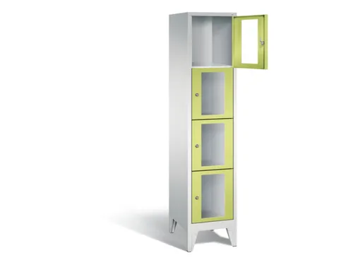 Lockerkast 1850x420x500mm 1x4 vakken Cilinderslot Poten, RDS1108060