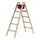 trapladder,beide zijden,2x5,treden,balk L 1,52m,hout