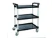 Serveerwagen Vogue polypropyleen klein 130kg 95x82.5 cm zwart