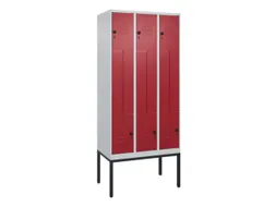 Z-garderobekast,HxBxD 2120x900x500mm,vak B 150/300mm,draaigrendel