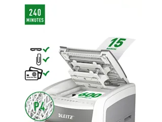 Leitz IQ Auto+ Pro 600 Papiervernietiger P4 - 4
