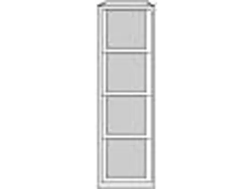 hangmappenkast,HxBxD 1321x413x622mm,4hangmappenframes,1baan,romp zwart
