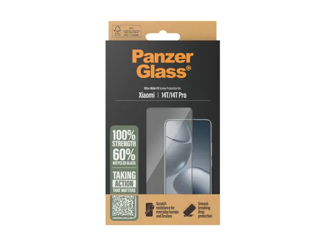 PanzerGlass Screen Protector Xiaomi 14T | 14T Pro | Ultra-Wide Fit,
