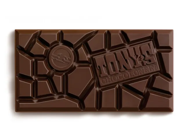 Chocolade Tony's Chocolonely reep 180gr puur amandel zeezout