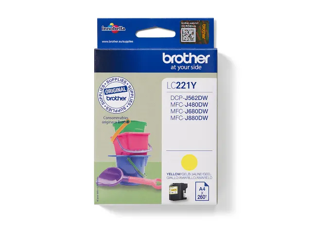 Inktcartridge Brother LC-221 geel
