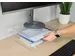 Support moniteur en acrylique avec bac à courrier