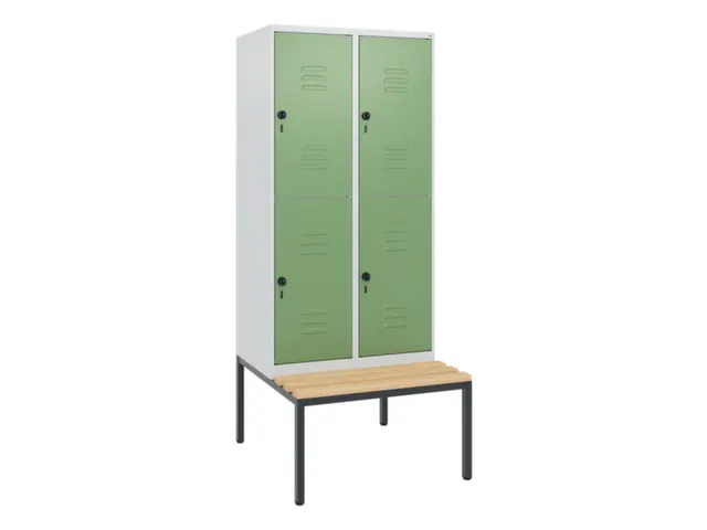 Dubbeldekse dekenkist,HxBxD 1950x800x815mm,2x2vak.,vak B 400mm