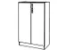armoire de bureau,HxlxP 1270x800x420mm,2xsol en bois,poignée ondulée