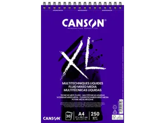 Mixed mediapapier Canson XL Fluid Mixed Media 30vel 250gr A4 extra wit - 1
