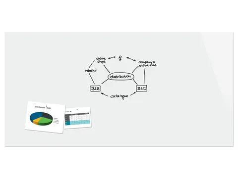 Glasmagneetbord Be!Board superwit 120x240x0.9cm incl 2 magneten