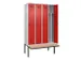 locker met bank,voor scheiding van kleding,HxBxD 2120x1200x815mm,4vak