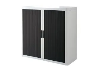 Roldeurkast HxBxD 1040x1100x415mm 2 Oh Romp Wit Front Zwart - 1