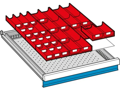 Indelingsmateriaal H 50mm En Hoger 12 Verdeelgootjes/30gootverdelers