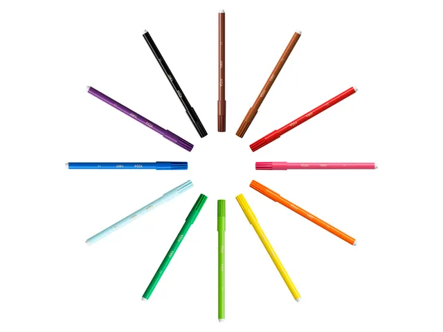 Feutre BIC Kids Visacolor Fin assorti étui 12 pièces