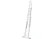 échelle télescopique polyvalente 3x9 échelons lisse L 2 6-6 05m alu