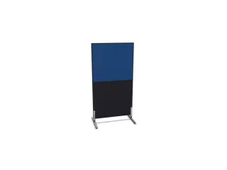scheidingswand,HxB 1545x800mm,CC-zwart,BN6016-blauw - 1
