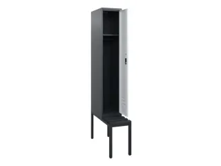locker met bank,HxBxD 1950x300x815mm,1vak,vak B 300mm,cil.-slot - 2