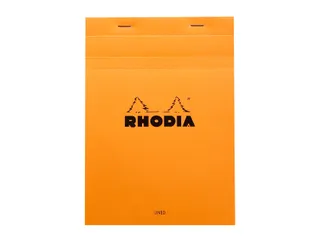 Schrijfblok Rhodia A5 lijn 80 vel 80gr met kantlijn oranje - 1