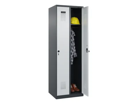locker,HxBxD 1850x600x500mm,2vak,vak B 300mm,draaigrendel