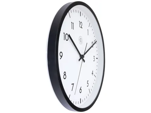 Wandklok NXT dia 30cm zwart/wit kunststof Easy Big