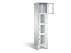 lockerkast 1850x420x500mm 1x4 vakken Cilinderslot Poten, RAL7035