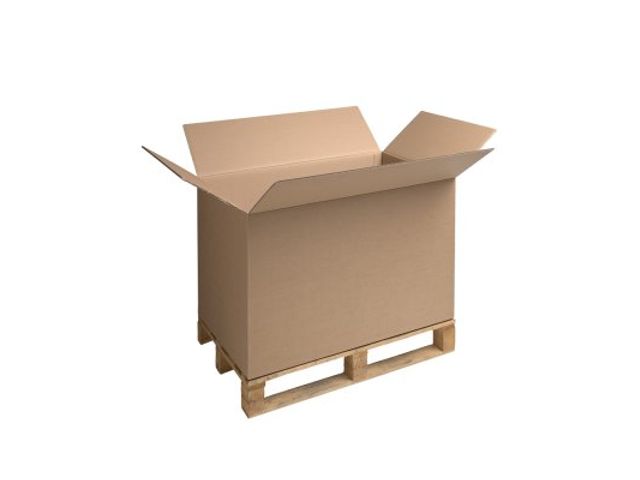 Palletdozen dubbele golf bruin 770x570x670mm | VerzenddozenWinkel.nl