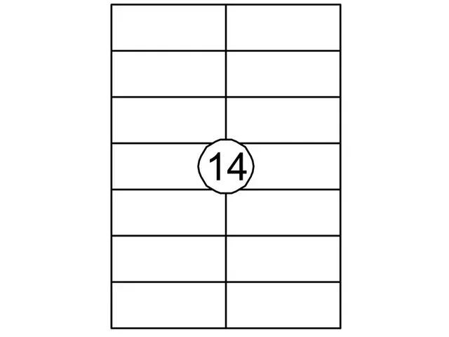 Etiket Quantore 105x42.4mm wit 1400 stuks Xl Voordeelbundel