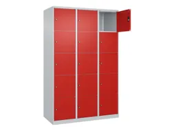 lockerkast,HxBxD 1850x1200x500mm,3x5vakken,vak B 400mm,cil.-slot