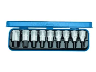 GEDORE IN 19 PM Schroevendraaierset 1/2 inch 9-delig Binnenzeskant 5-1 - 1