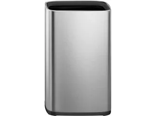 EKO Laguna Open top Prullenbak 12 Liter Zilver Mat RVS - 1