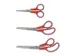Easy grip jeu de 3 ciseaux 14/20/24,5cm rouge corail/ rouge mûre acie