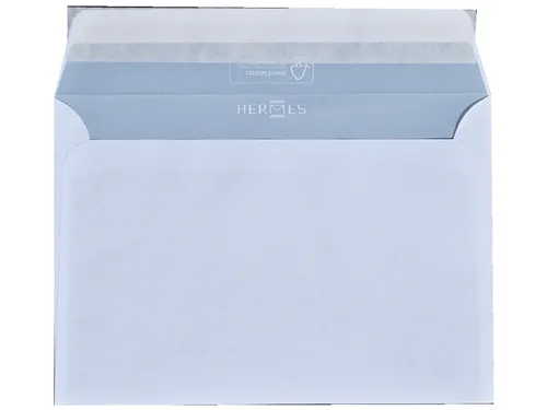 Envelop Hermes bank C6 114x162mm zelfklevend wit pak à 50 stuks