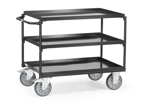 Tafelwagens 3 Etages 4832 Staalplaat Ral7016 400kg 1000x700mm