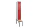 locker met bank,voor scheiding van kleding,HxBxD 2120x300x815mm,1vak