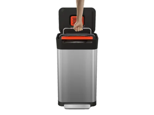 Pedaalemmer Intelligent Waste Titan mat RVS Zwart 30 liter