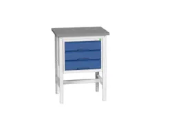 werkbank,HxBxD 780-930x700x600mm,linoleumblad,4voeten