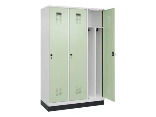 locker voor scheiding van kleding,HxBxD 1950x1200x500mm,3vak